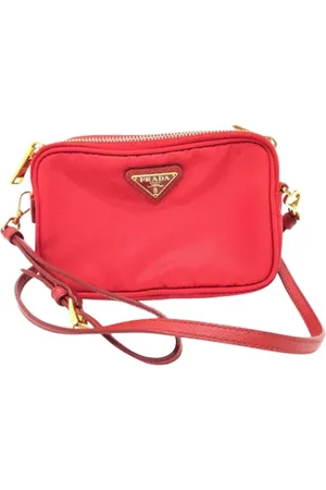 Prada Femme, Pre-owned, Rouge, Taille: ONE Size Pre-owned Nylon sacs-prada