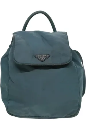 Prada Femme, Pre-owned, Bleu, Taille: ONE Size Pre-owned Tissu sacs-dos