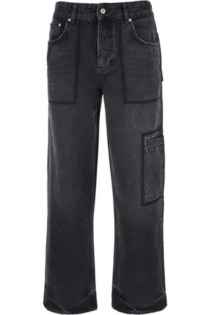 Represent Homme, Jeans, Noir, Taille: W33 Jean Cargo en Denim Noir