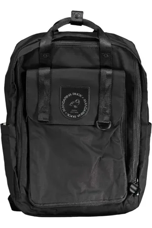 Mandarina Duck Femme, Sacs, Noir, Taille: ONE Size Sac à dos en coton noir avec poignées et poches