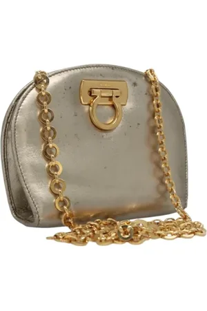 Salvatore Ferragamo Femme, Pre-owned, Gris, Taille: ONE Size Pre-owned Cuir sacs-ports-paule