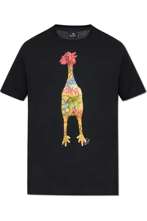 Paul Smith Homme, Tops, Noir, Taille: L T-shirt avec impression colorée