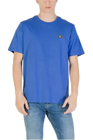 Lyle & Scott Homme, Tops, Bleu, Taille: 2XL T-shirt en Coton Bleu