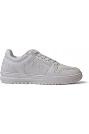 EA7 Homme, Chaussures, Gris, Taille: 44 2/3 EU Baskets Blanc en Polyester Style Confort