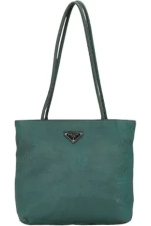 Prada Femme, Pre-owned, Vert, Taille: ONE Size Pre-owned Nylon sacs-prada