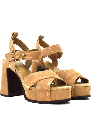 Ash Femme, Chaussures, Brun, Taille: 39 EU Sandales Marron en Daim avec Boucle