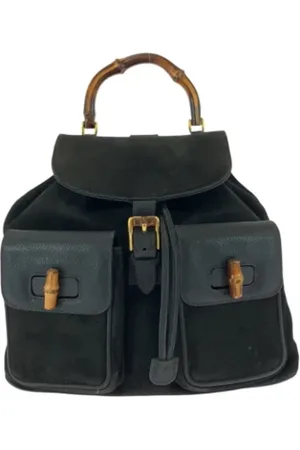 Gucci Femme, Pre-owned, Noir, Taille: ONE Size Pre-owned Daim sacs-gucci