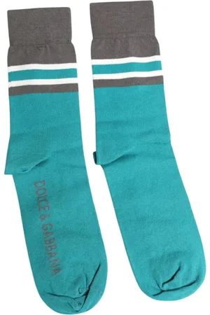 Dolce & Gabbana Homme, Sous-vêtements, Vert, Taille: L Chaussettes Mi-Mollet Logo Stretch Vertes