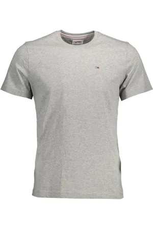 Tommy Hilfiger Homme, Tops, Gris, Taille: 2XL T-shirt Homme en Coton Marron