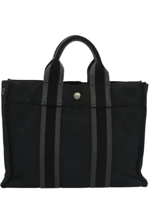 Hermès Femme, Pre-owned, Noir, Taille: ONE Size Pre-owned Toile sacs-main