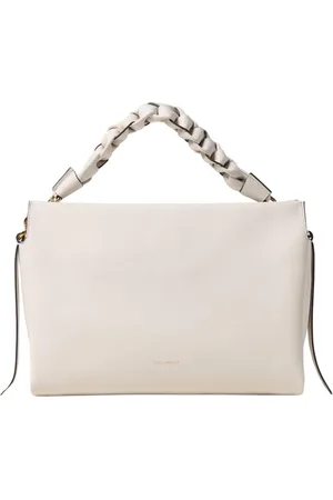 Coccinelle Femme, Sacs, Blanc, Taille: ONE Size Sac à Bandoulière en Cuir Tressé