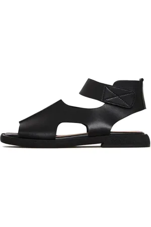 CESARE GASPARI Femme, Chaussures, Noir, Taille: 40 EU Sandales noires à bride cheville en cuir