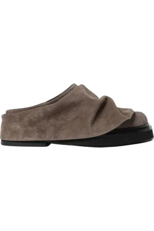 The Attico Femme, Chaussures, Gris, Taille: 37 EU Mules Sandales en Daim Beige