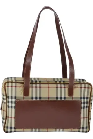 Burberry Femme, Pre-owned, , Taille: ONE Size Pre-owned Toile sacs-ports-paule