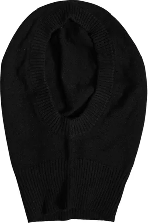 Dolce & Gabbana Femme, Accessoires, Noir, Taille: ONE Size Noir Cachemire Tricoté Masque de Ski Chapeau
