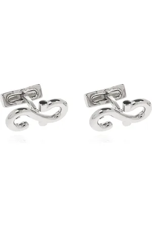 Salvatore Ferragamo Homme, Accessoires, Gris, Taille: ONE Size Cufflinks & Tie Clips