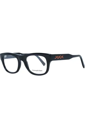 Ermenegildo Zegna Homme, Accessoires, Noir, Taille: ONE Size Lunettes Optiques Noires Rectangulaires pour Homme