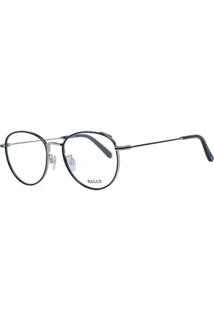 Bally Unisex, Accessoires, Gris, Taille: ONE Size Montures Optiques en Métal Noir Style Rond