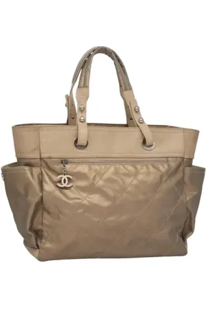 CHANEL Femme, Pre-owned, Jaune, Taille: ONE Size Pre-owned Toile sacs-chanel