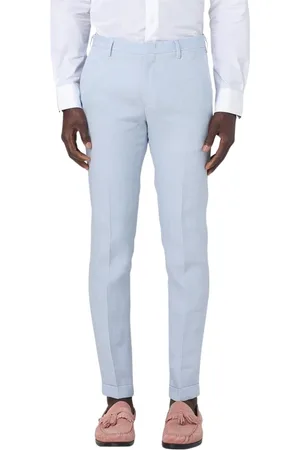 Paul Smith Homme, Pantalons, Bleu, Taille: W30 Pantalon Slim Fit en Lin Bleu