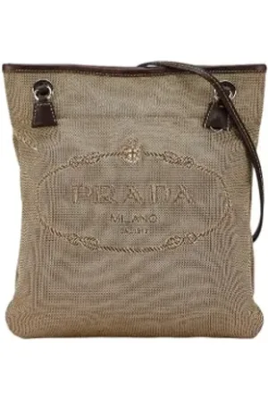 Prada Femme, Pre-owned, , Taille: ONE Size Pre-owned Toile sacs-prada