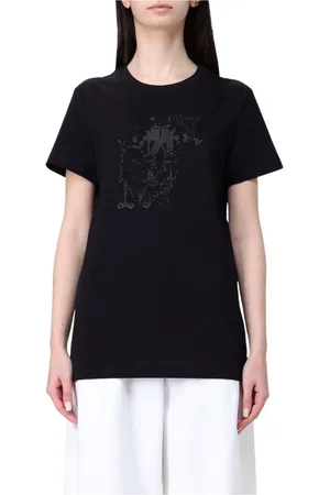 Max Mara Femme, Tops, Noir, Taille: 40 FR Tee-shirt col rond blanc
