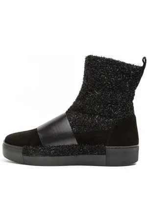 CESARE GASPARI Femme, Chaussures, Noir, Taille: 37 EU Bottines à enfiler hautes texturées