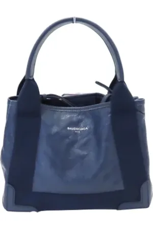 Balenciaga Femme, Pre-owned, Bleu, Taille: ONE Size Pre-owned Cuir sacs-main