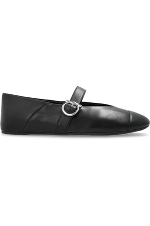 Salvatore Ferragamo Femme, Chaussures, Noir, Taille: 36 1/2 EU Ballarines en cuir