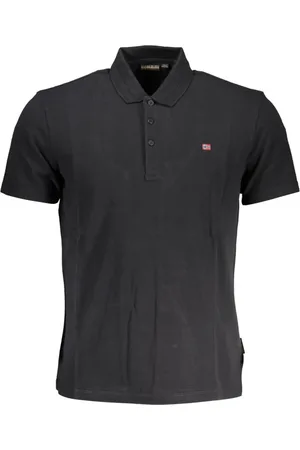 Napapijri Homme, Tops, Noir, Taille: L Polo Noir à Manches Courtes