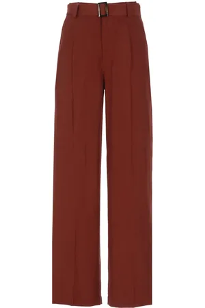 Woolrich Femme, Pantalons, Rouge, Taille: W25 Pantalon en lin viscose rouge pour femme