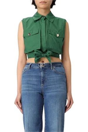 Liu Jo Femme, Blouses et Chemises, Vert, Taille: 42 FR Chemisier Blanc à