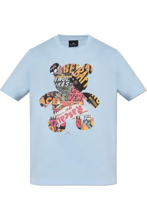 Paul Smith Homme, Tops, Bleu, Taille: 2XL T-shirt avec impression colorée