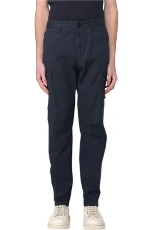 Stone Island Homme, Pantalons, Bleu, Taille: W32 Pantalon Cargo Utilitaire