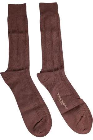 Dolce & Gabbana Homme, Sous-vêtements, Brun, Taille: L Chaussettes mi-mollet avec logo