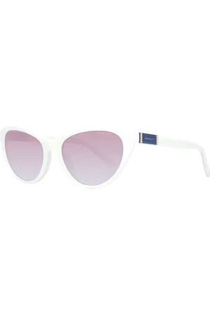 GANT Femme, Accessoires, Blanc, Taille: ONE Size Lunettes de soleil Cat Eye pour femmes Crème