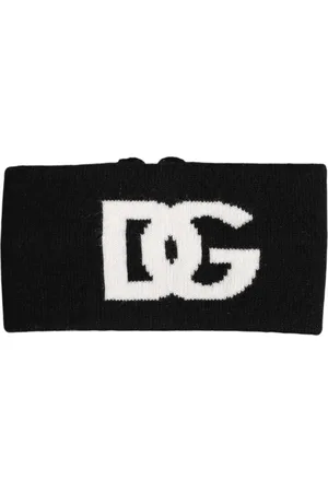 Dolce & Gabbana Homme, Accessoires, Blanc, Taille: ONE Size Noir Blanc Bandeau Tricoté Chapeau
