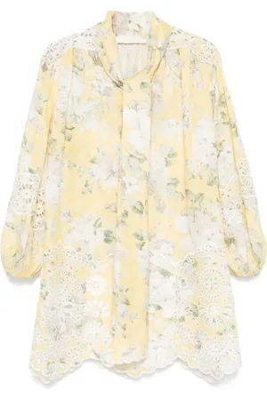ZIMMERMANN Femme, Robes, Multicolore, Taille: 38 FR Acacia Broderie Tie Mini Dress