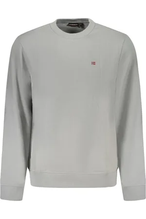 Napapijri Homme, Sweatshirts et sweats à capuche, Gris, Taille: L Pull Homme Gris en Coton