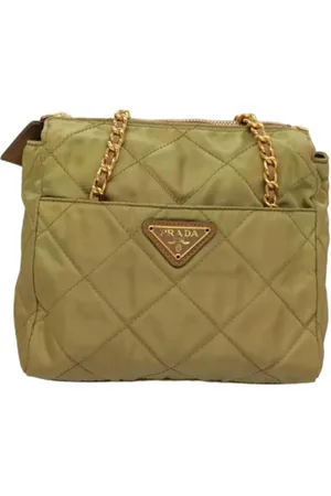 Prada Femme, Pre-owned, Vert, Taille: ONE Size Pre-owned Nylon sacs-prada