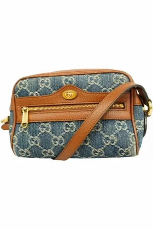 Gucci Femme, Pre-owned, Bleu, Taille: ONE Size Pre-owned Denim sacs-gucci