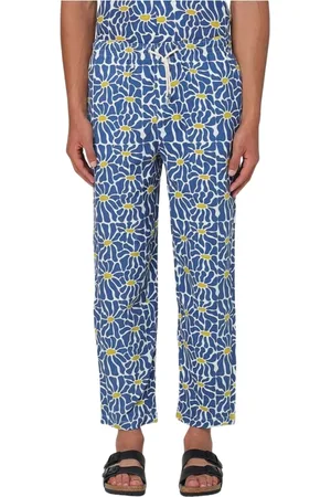 PENINSULA Homme, Pantalons, Multicolore, Taille: L Pantalon à imprimé floral pour homme