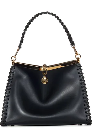 Etro Femme, Sacs, Noir, Taille: ONE Size Sac à bandoulière en cuir noir avec fermoir