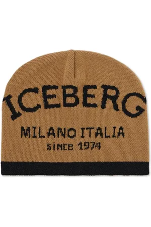 Iceberg Homme, Accessoires, , Taille: ONE Size Bonnet en Laine Mélangée Chaud