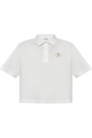 Burberry Femme, Tops, Blanc, Taille: 36 FR Polo avec logo