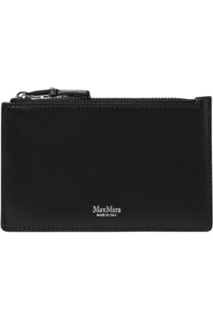 Max Mara Femme, Accessoires, Noir, Taille: ONE Size Portefeuille en Cuir Noir à ZipAround