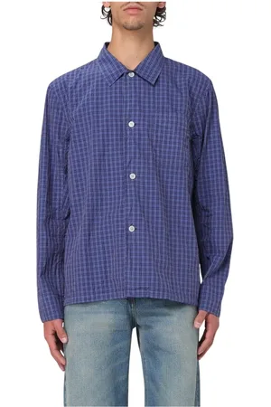 OUR LEGACY Homme, Chemises, Bleu, Taille: L Chemise Noire ButtonDown Design Élégant et Contemporain