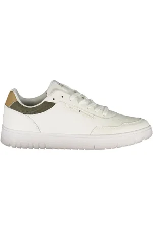 Tommy Hilfiger Homme, Chaussures, Blanc, Taille: 40 EU Baskets en polyester blanc
