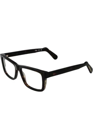 GCDS Unisex, Accessoires, Brun, Taille: ONE Size Montures Optiques Unisexes Marron Style Rectangle