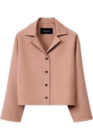 Fabiana Filippi Femme, Vestes, Rose, Taille: 40 FR Veste en Laine Rose Coupe Décontractée